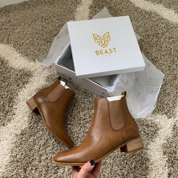 Beast Shoes - NEW IN BOX Cognac Chelsea Boots